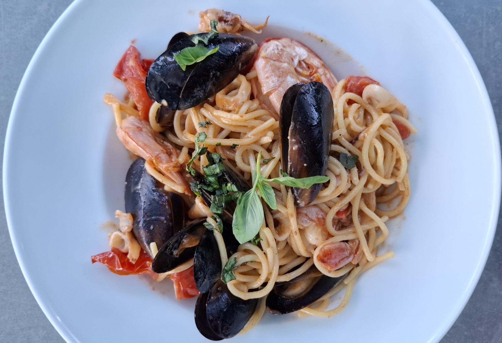 Spaghetti mit Meeresfrüchten