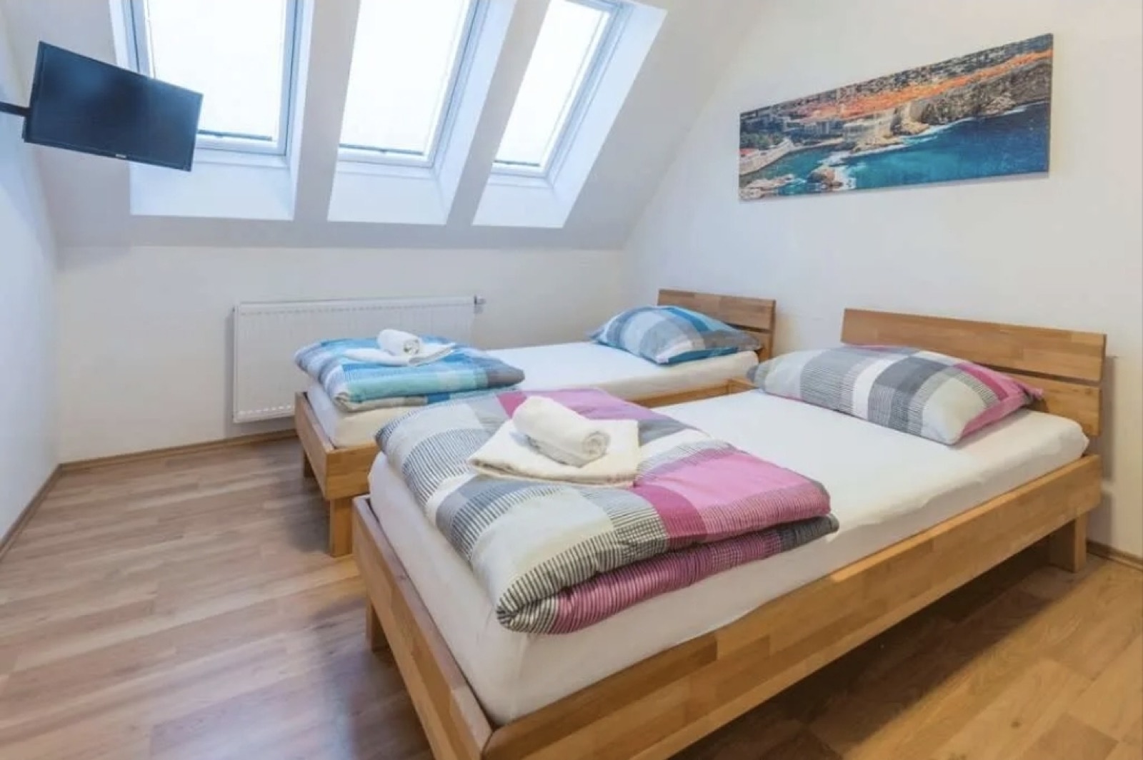 Zimmer mit Betten im Gasthof NIKI